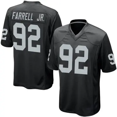 Men's Game Neil Farrell Jr. Las Vegas Raiders Black Team Color Jersey