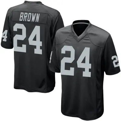 Men's Game Willie Brown Las Vegas Raiders Black Team Color Jersey