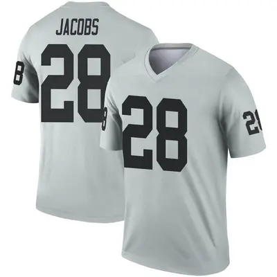 Men's Legend Josh Jacobs Las Vegas Raiders Inverted Silver Jersey