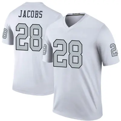 Men's Legend Josh Jacobs Las Vegas Raiders White Color Rush Jersey
