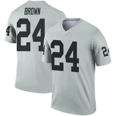 Men's Legend Willie Brown Las Vegas Raiders Inverted Silver Jersey