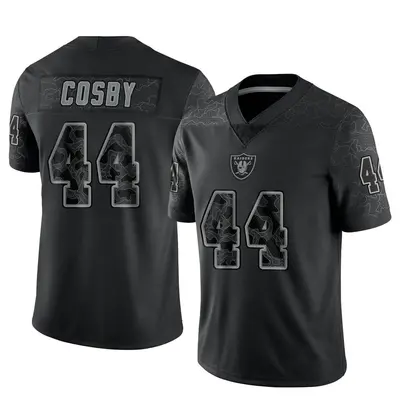 Men's Limited Bryce Cosby Las Vegas Raiders Black Reflective Jersey