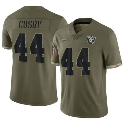 Men's Limited Bryce Cosby Las Vegas Raiders Olive 2022 Salute To Service Jersey