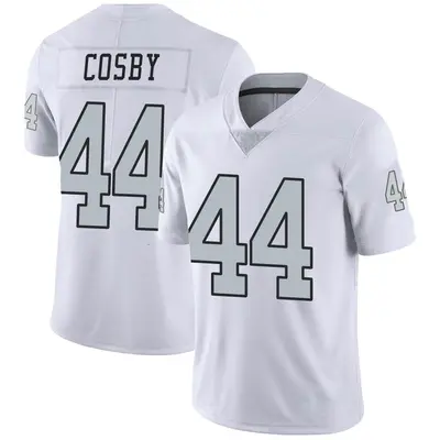 Men's Limited Bryce Cosby Las Vegas Raiders White Color Rush Jersey