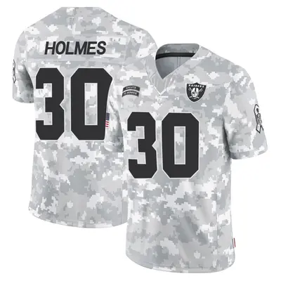 Men's Limited Darnay Holmes Las Vegas Raiders Arctic Camo 2024 Salute to Service Jersey
