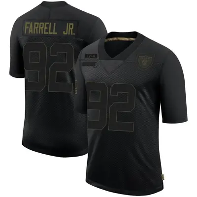 Men's Limited Neil Farrell Jr. Las Vegas Raiders Black 2020 Salute To Service Jersey