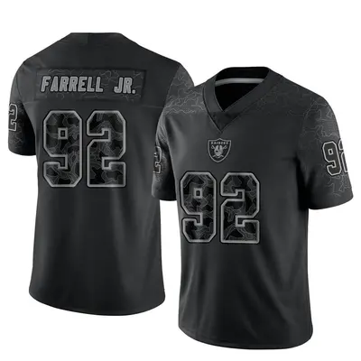 Men's Limited Neil Farrell Jr. Las Vegas Raiders Black Reflective Jersey