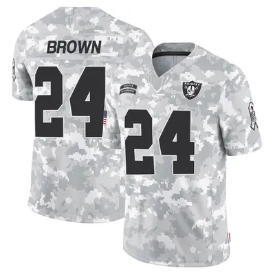 Men's Limited Willie Brown Las Vegas Raiders Arctic Camo 2024 Salute to Service Jersey