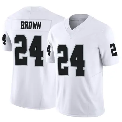 Men's Limited Willie Brown Las Vegas Raiders White Vapor F.U.S.E. Jersey