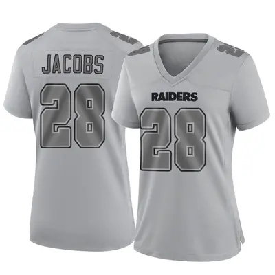 Women's Game Josh Jacobs Las Vegas Raiders Gray Atmosphere Fashion Jersey