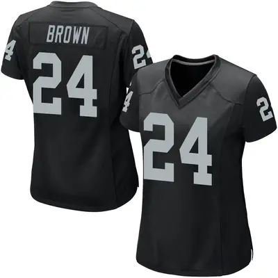 Women's Game Willie Brown Las Vegas Raiders Black Team Color Jersey