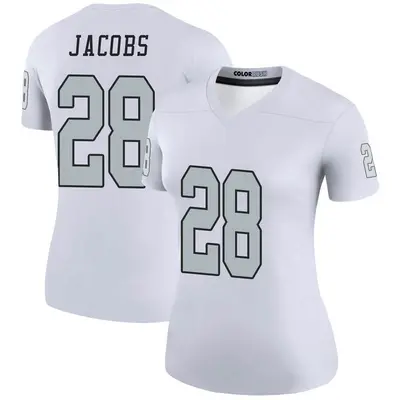 Women's Legend Josh Jacobs Las Vegas Raiders White Color Rush Jersey