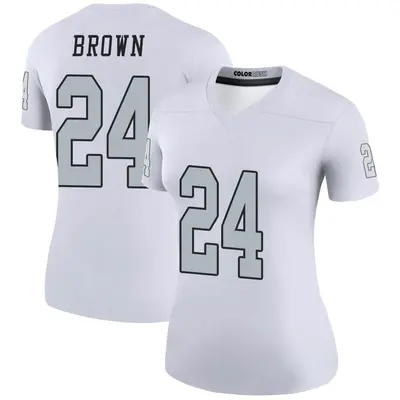 Women's Legend Willie Brown Las Vegas Raiders White Color Rush Jersey