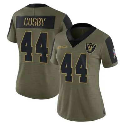 Women's Limited Bryce Cosby Las Vegas Raiders Olive 2021 Salute To Service Jersey
