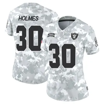 Women's Limited Darnay Holmes Las Vegas Raiders Arctic Camo 2024 Salute to Service Jersey