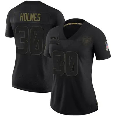 Women's Limited Darnay Holmes Las Vegas Raiders Black 2020 Salute To Service Jersey