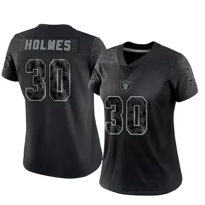 Women's Limited Darnay Holmes Las Vegas Raiders Black Reflective Jersey