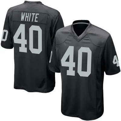 Youth Game Devin White Las Vegas Raiders Black Team Color Jersey