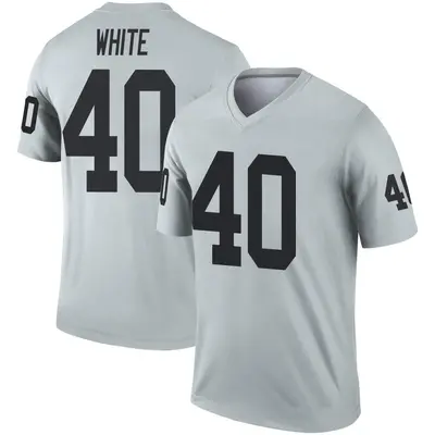 Youth Legend Devin White Las Vegas Raiders Inverted Silver Jersey