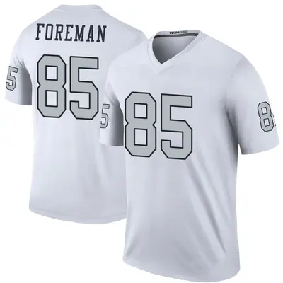 Youth Legend Jeff Foreman Las Vegas Raiders White Color Rush Jersey