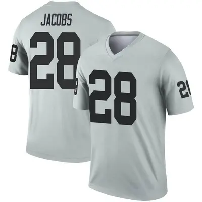 Youth Legend Josh Jacobs Las Vegas Raiders Inverted Silver Jersey