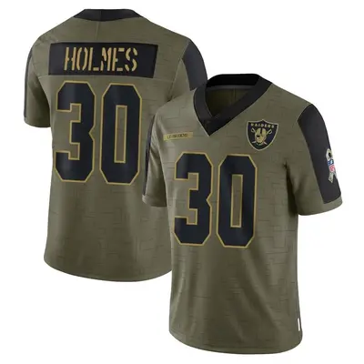 Youth Limited Darnay Holmes Las Vegas Raiders Olive 2021 Salute To Service Jersey