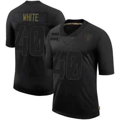 Youth Limited Devin White Las Vegas Raiders Black 2020 Salute To Service Jersey