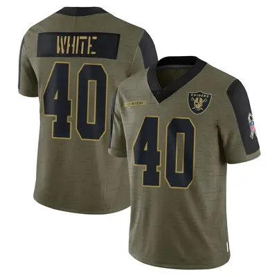 Youth Limited Devin White Las Vegas Raiders Olive 2021 Salute To Service Jersey