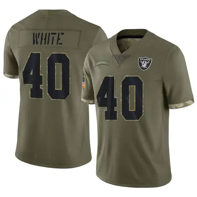 Youth Limited Devin White Las Vegas Raiders Olive 2022 Salute To Service Jersey