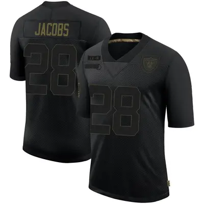 Youth Limited Josh Jacobs Las Vegas Raiders Black 2020 Salute To Service Jersey