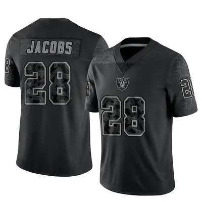 Youth Limited Josh Jacobs Las Vegas Raiders Black Reflective Jersey