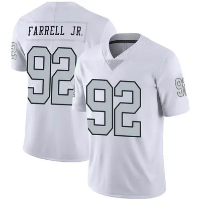 Youth Limited Neil Farrell Jr. Las Vegas Raiders White Color Rush Jersey