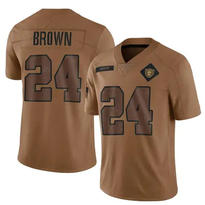 Youth Limited Willie Brown Las Vegas Raiders Brown 2023 Salute To Service Jersey